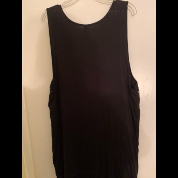 Black silver sequinned in front only tank top Addition Elle 2x barely worn - Picture 3 of 3
